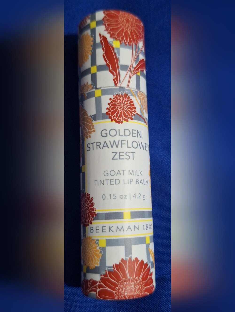 Beekman 1802 Golden Strawflower Zest Tinted Lip Balm - Red, Orange, Yellow